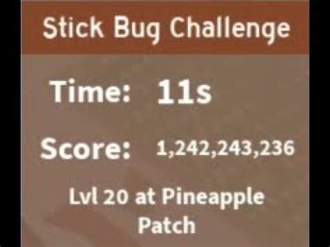 1.26B Score Stick Bug Challenge | Bee Swarm Simulator - YouTube