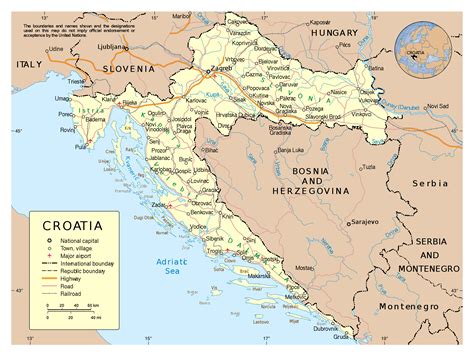 Large Detailed Map Of Croatia With Cities And Towns | Porn Sex Picture