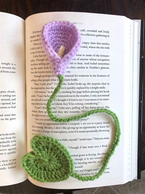 Calla Lily Bookmark Crochet PDF Pattern Flower Floral Spring | Etsy