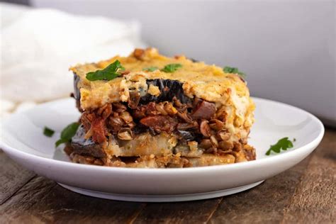 Vegan Moussaka with Lentils - My Greek Dish