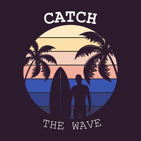 catch the wave 10966815 Vector Art at Vecteezy