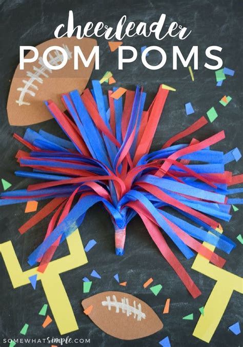 These cheerleader pom poms are easy to customize in team colors! This tissue paper craft is a ...