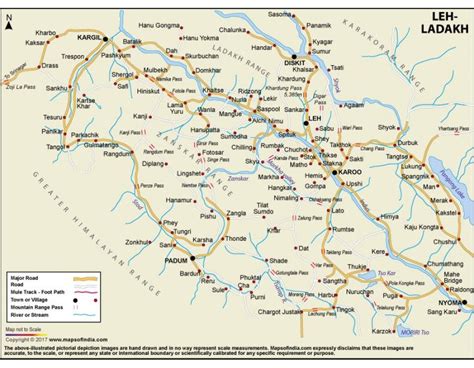 Buy Leh Ladakh City Map online | Leh ladakh, Leh, Map