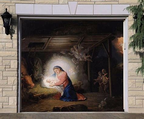 Nativity Scene Garage Door Banner Holy Night Outdoor | Etsy | Unique ...