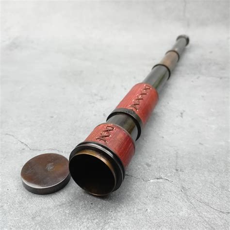 15.75" Antique-Finished Brass Telescope