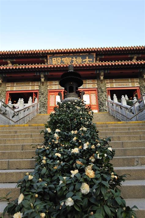 Entrance of the Po Lin Monastery Stock Image - Image of island, ping: 19364073