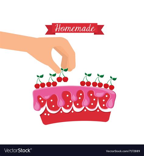 Delicious cake design Royalty Free Vector Image