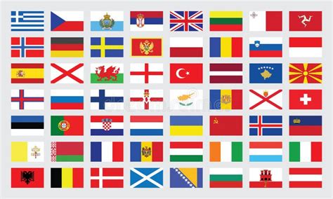 Flags of Europe stock vector. Illustration of country - 85386681