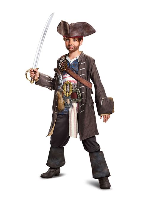 Captain Jack Sparrow Prestige Costume for Boys | Boy costumes, Pirate ...