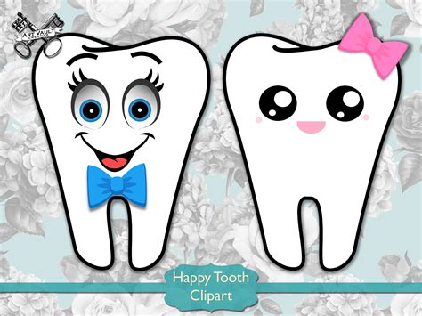 Happy Tooth Transparent PNG Clipart, Kawaii Tooth Illustration Clipart ...