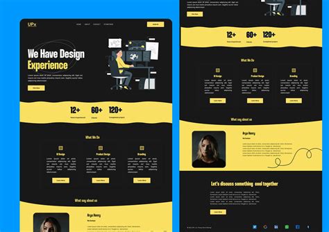 Portfolio landing page design on Behance