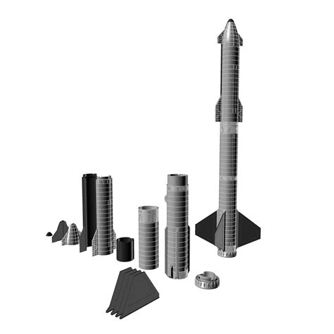 Starship Super Heavy Model Rocket by TperroneDesign | Printables Store