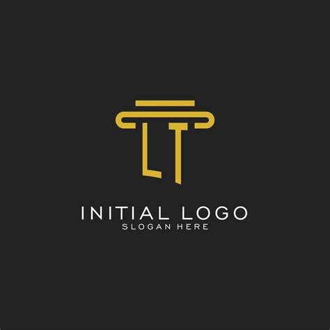 LT initial logo with simple pillar style design 15163783 Vector Art at Vecteezy