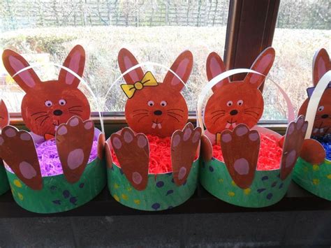 Easter bunny basket craft | Crafts and Worksheets for Preschool,Toddler and Kindergarten