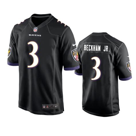 Men’s Baltimore Ravens #3 Odell Beckham Jr. Black Game Jersey – Wholesalejerseys.to: Wholesale ...