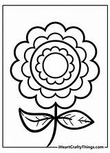 Easy Simple Flower Coloring Pages  Image To U sketch template