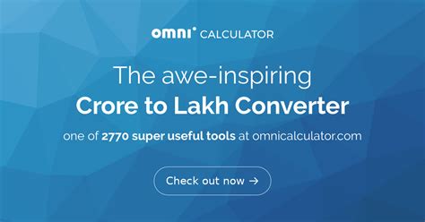 Crore to Lakh Converter