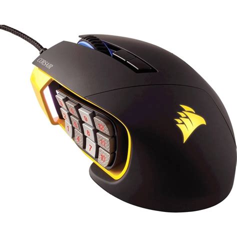 Corsair Scimitar PRO RGB Optical MOBA MMO Gaming Mouse Amarillo