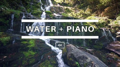 Relaxing Piano Music +Peaceful Waterfall in 4K , Sleep/Meditation ...