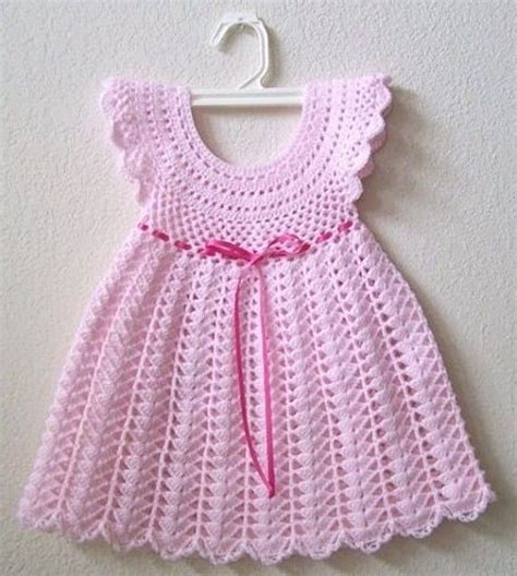 Crochet vestido de la muchacha vestido del bebé vestido de | Robe au crochet pour bébé, Robe de ...