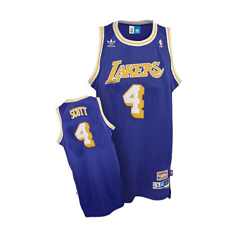 Los Angeles Lakers #4 Byron Scott Soul Swingman Route Maillot - Magasin Authentic de Maillot NBA ...