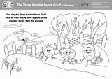The Three Bumble Nums Gruff Coloring Pages  Super Simple sketch template