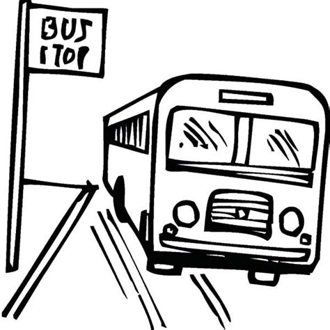 Bus Stop Drawing | Free download on ClipArtMag