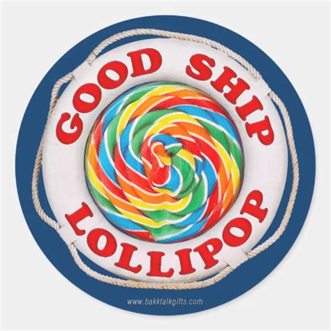 Good Ship Lollipop... Classic Round Sticker | Zazzle