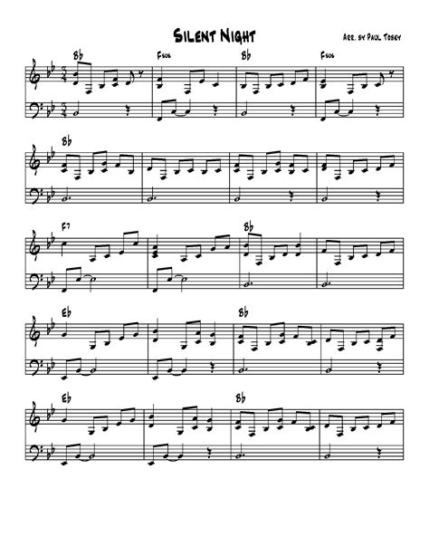 Silent Night- PDF Sheet Music - Paul Tobey