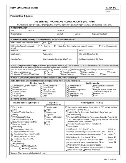 29 job safety analysis template excel - Free to Edit, Download & Print | CocoDoc