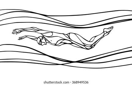 Butterfly Swimmer Silhouette Sport Swimming Stock Vector (Royalty Free) 368949536 | Shutterstock