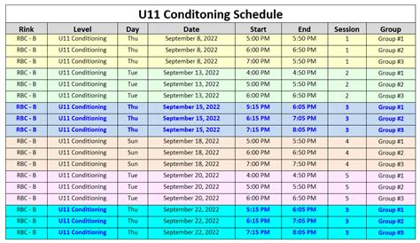 2022 - 2023 INFO - Conditioning U11 | Dartmouth Minor Hockey Association