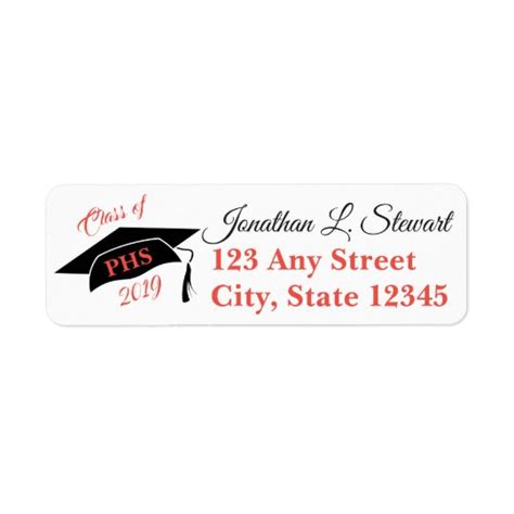 Personalized Graduation Return Address Labels | Zazzle.com