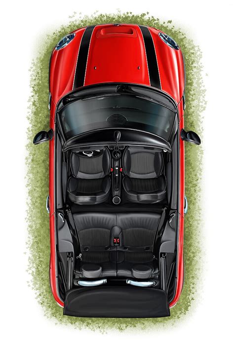 "Mini Cooper Cabrio Print in Red" by davidkyte | Redbubble