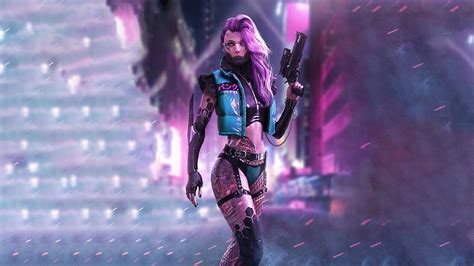 Cyberpunk Girl Concept Art Background 4k | My XXX Hot Girl