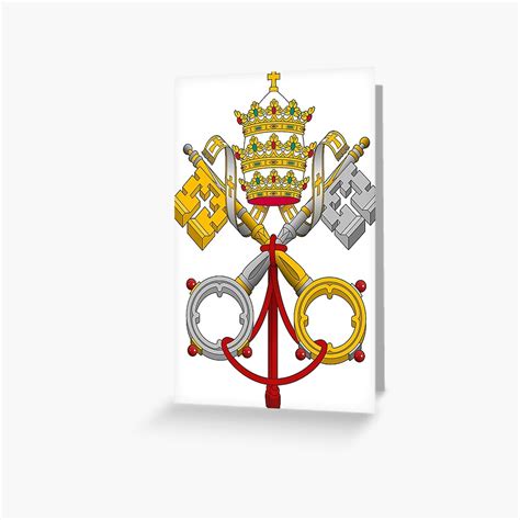 "Papal Coat of Arms crossed keys" Greeting Card for Sale by ...