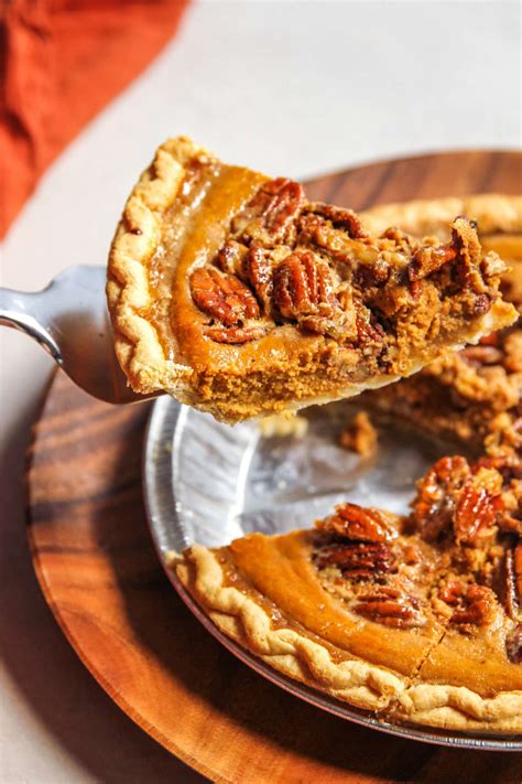 Pumpkin Pecan Pie Recipe - Sweetphi