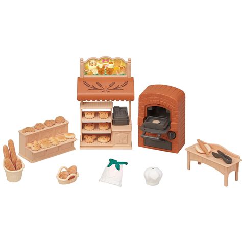 Calico Critters Bakery Shop Starter Set, Dollhouse Playset with Furniture and Accessories ...