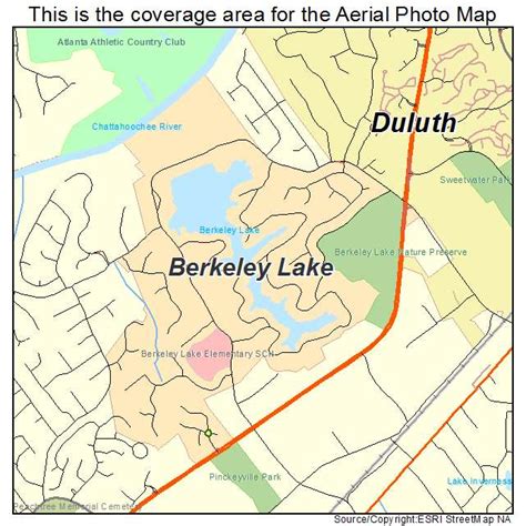 Aerial Photography Map of Berkeley Lake, GA Georgia