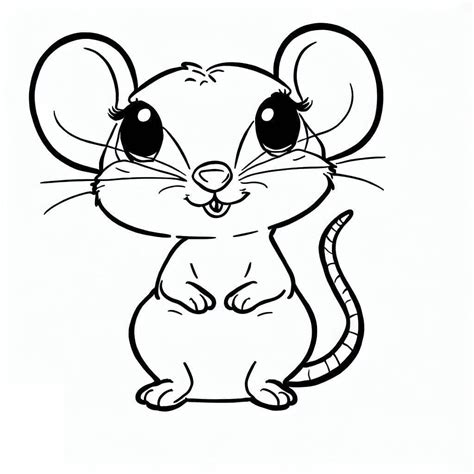 Pretty Mouse coloring page - Download, Print or Color Online for Free