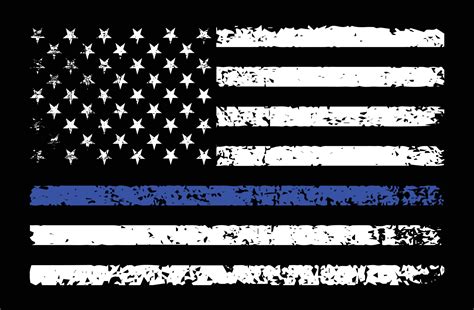 Back The Blue Thin Blue Line American Flag Police Support 18877414 ...