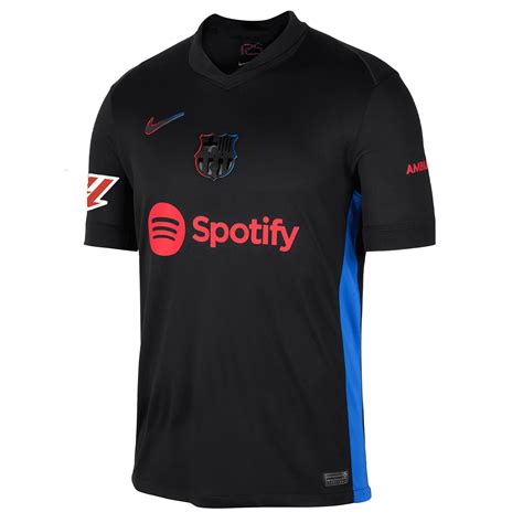 Nike Barcelona Raphinha Away Jersey w/ La Liga Patch 24/25 (Black/Univ ...