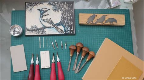 LINDA COTE Printmaking Supplies: Lino Carving Tools - YouTube