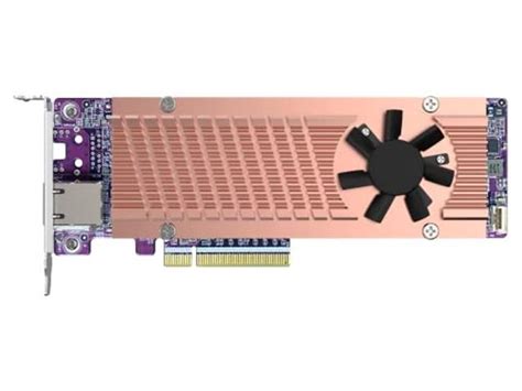 QNAP QM2-2P410G1T 2 x M.2 PCIe Gen4 NVMe SSD & 1 x 10GbE Port Expansion ...