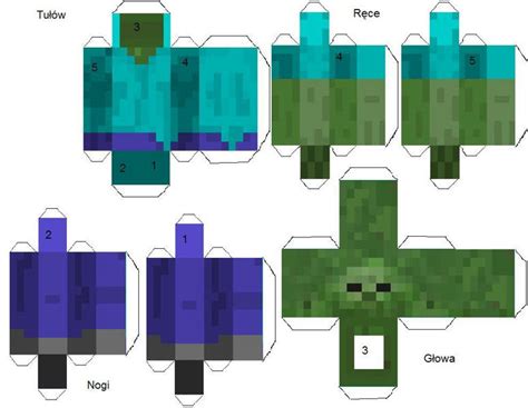 paper craft: NEW 204 MINECRAFT ZOMBIE PAPERCRAFT