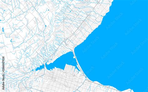 Rich detailed vector map of Burlington, Ontario, Canada Stock Vector ...