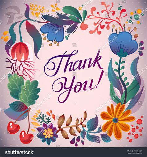 Thank You Card Bright Colors Stylish Stock Vector (Royalty Free ...