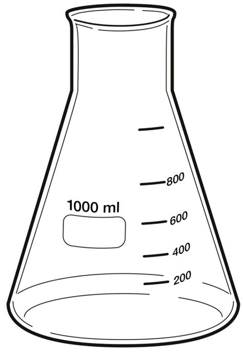 Conical flask | Flask drawing, Flask science, Flask chemistry