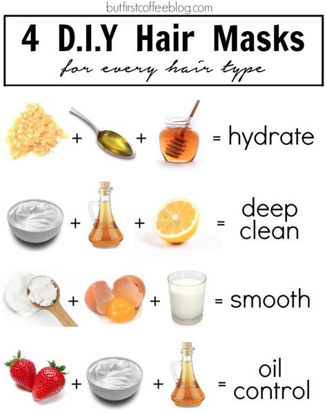 4 DIY Hair Masks for Every Hair Type | Hair mask, Diy hair care, Diy ...