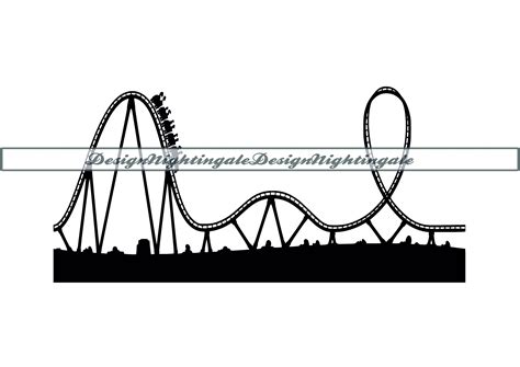 Roller Coaster Silhouette Clip Art